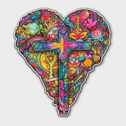Christian Cross Vinyl Decal Sticker for Car, Laptop, Tumbler and more # 007846
