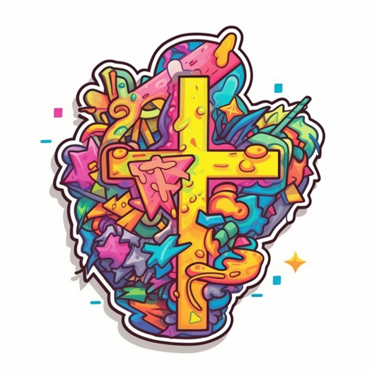 Christian Cross Vinyl Decal Sticker for Car, Laptop, Tumbler and more # 007856
