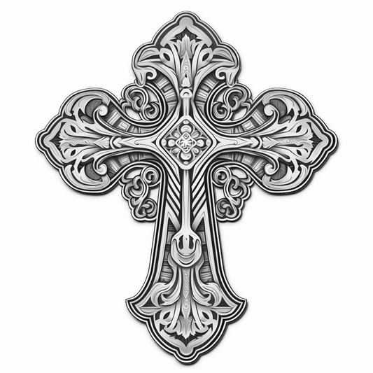 Christian Cross Vinyl Decal Sticker for Car, Laptop, Tumbler and more # 007838