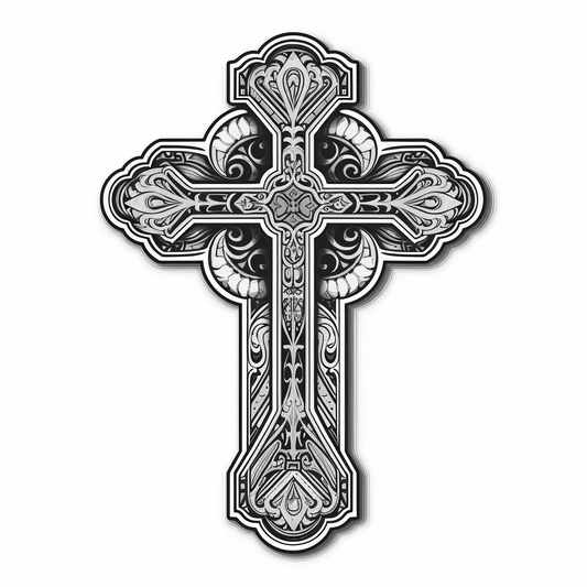 Christian Cross Vinyl Decal Sticker for Car, Laptop, Tumbler and more # 007828