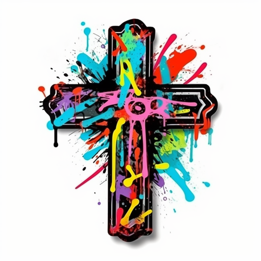 Christian Cross Vinyl Decal Sticker for Car, Laptop, Tumbler and more # 007848