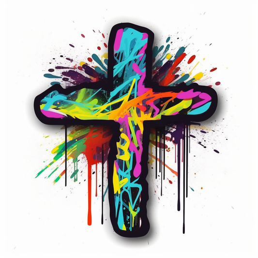 Christian Cross Vinyl Decal Sticker for Car, Laptop, Tumbler and more # 007862