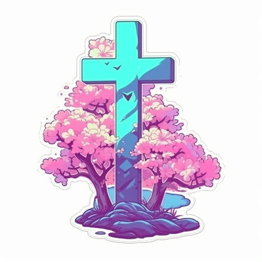 Christian Cross Vinyl Decal Sticker for Car, Laptop, Tumbler and more # 007835