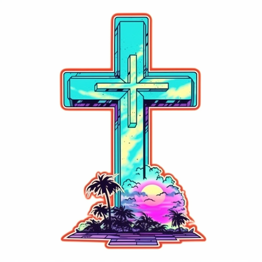 Christian Cross Vinyl Decal Sticker for Car, Laptop, Tumbler and more # 007830