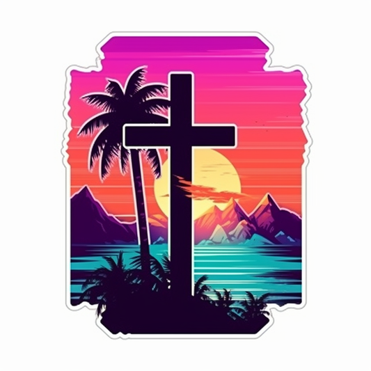 Christian Cross Vinyl Decal Sticker for Car, Laptop, Tumbler and more # 007834