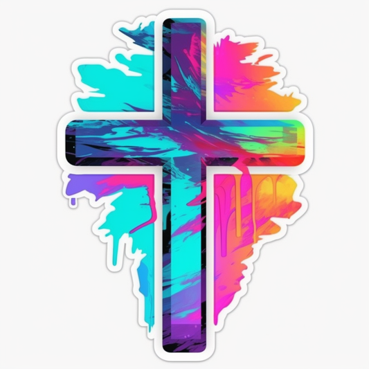 Christian Cross Vinyl Decal Sticker for Car, Laptop, Tumbler and more # 007879