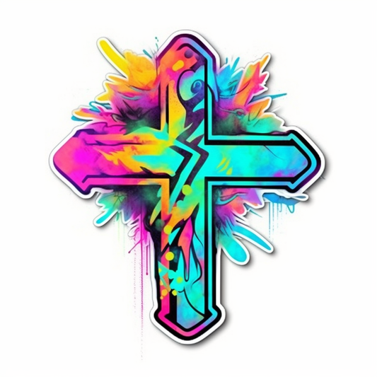 Christian Cross Vinyl Decal Sticker for Car, Laptop, Tumbler and more # 007878