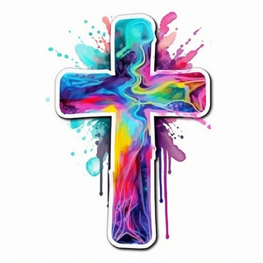 Christian Cross Vinyl Decal Sticker for Car, Laptop, Tumbler and more # 007827