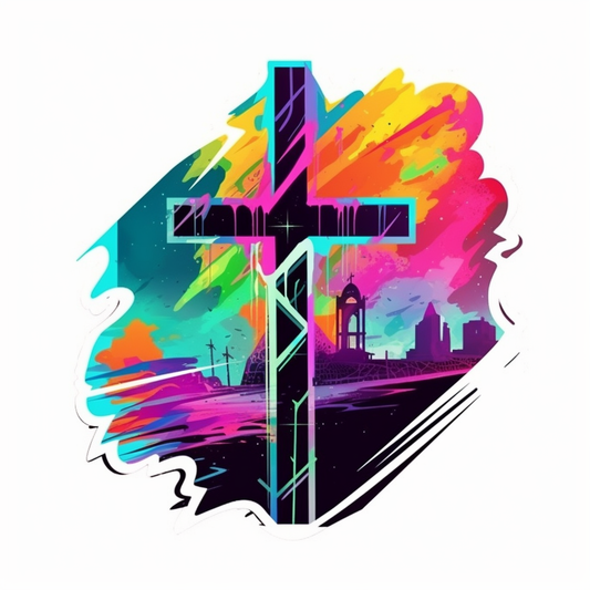 Christian Cross Vinyl Decal Sticker for Car, Laptop, Tumbler and more # 007831