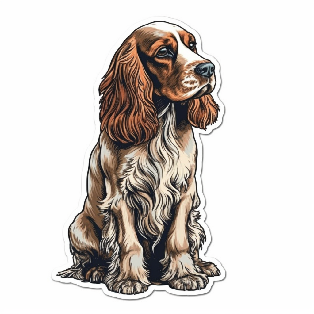 Cocker Spaniel Dog Vinyl Decal Sticker for Car, Laptop, Tumbler and more # 007186