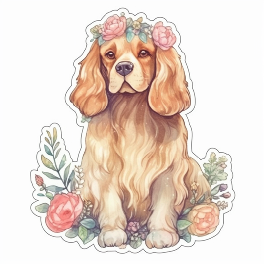 Cocker Spaniel Dog Vinyl Decal Sticker for Car, Laptop, Tumbler and more # 007203