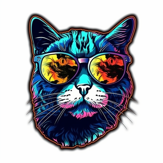 Cute Cat Vinyl Decal Sticker for Car, Laptop, Tumbler and more # 003940