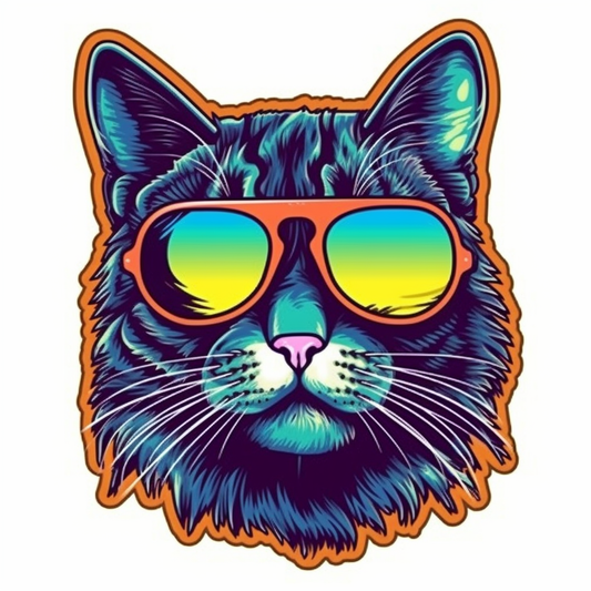 Cute Cat Vinyl Decal Sticker for Car, Laptop, Tumbler and more # 003945
