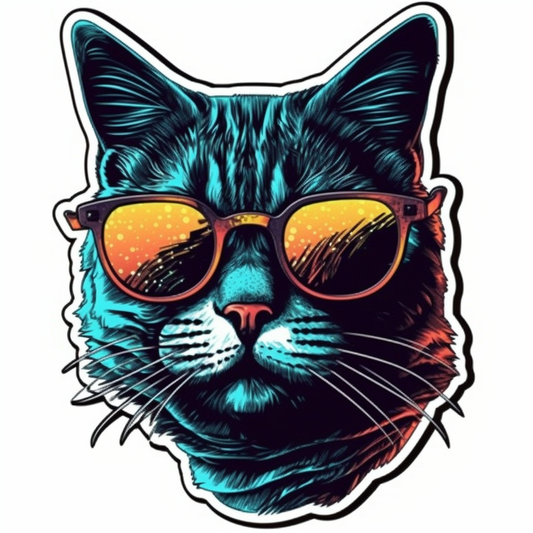Cute Cat Vinyl Decal Sticker for Car, Laptop, Tumbler and more # 003949