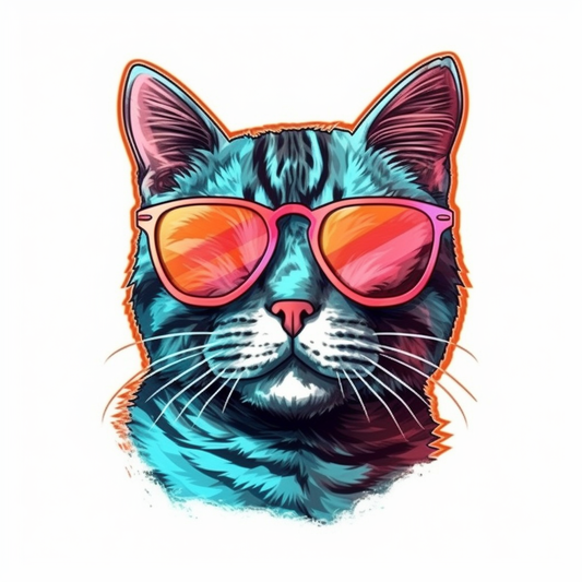 Cute Cat Vinyl Decal Sticker for Car, Laptop, Tumbler and more # 003956