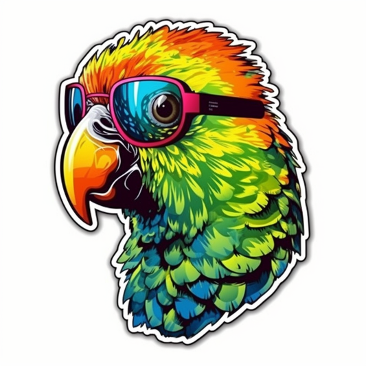 Quaker Parrot Vinyl Decal Sticker for Car, Laptop, Tumbler and more # 003728