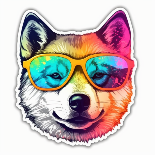 Shiba Inu Dog Vinyl Decal Sticker for Car, Laptop, Tumbler and more # 001587