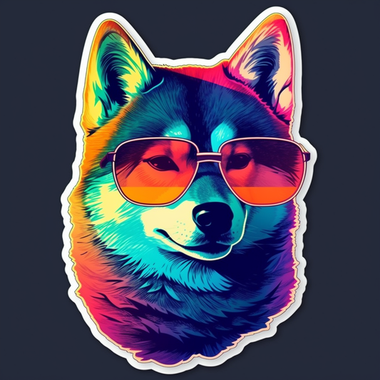 Shiba Inu Dog Vinyl Decal Sticker for Car, Laptop, Tumbler and more # 001592