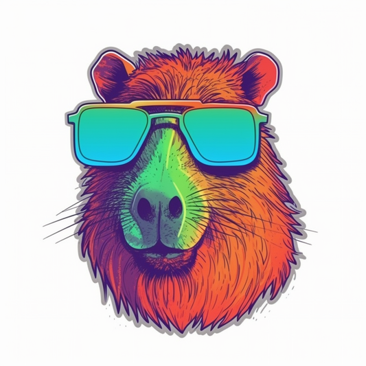 Capybara Vinyl Decal Sticker for Car, Laptop, Tumbler and more # 003516