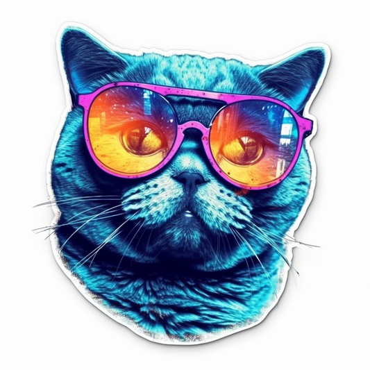 British Shorthair Cat Vinyl Decal Sticker for Car, Laptop, Tumbler and more # 00126