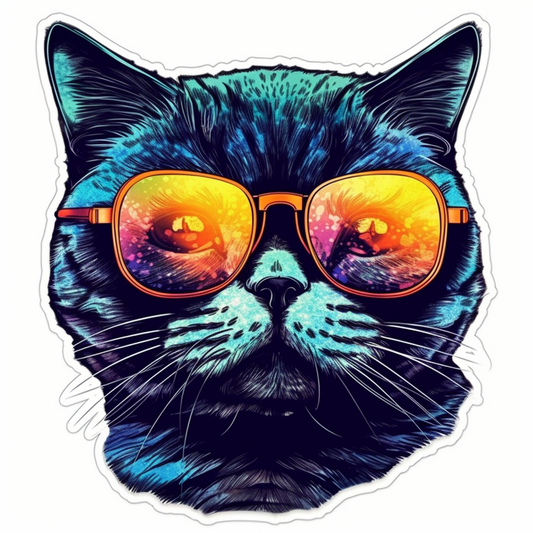 British Shorthair Cat Vinyl Decal Sticker for Car, Laptop, Tumbler and more # 00118