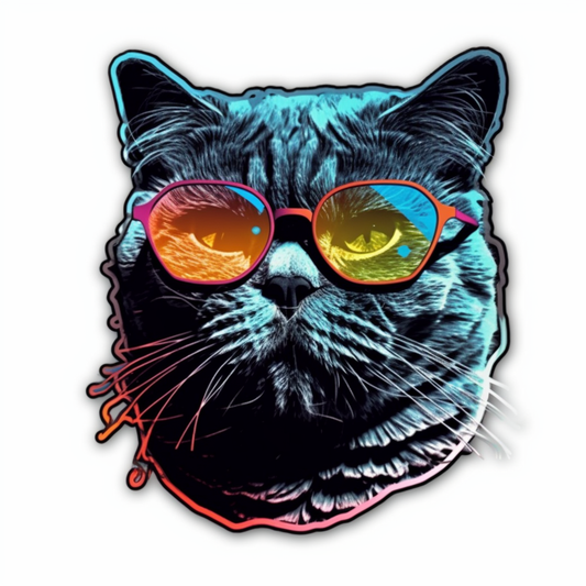 British Shorthair Cat Vinyl Decal Sticker for Car, Laptop, Tumbler and more # 00116