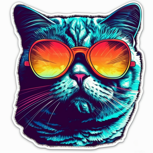 British Shorthair Cat Vinyl Decal Sticker for Car, Laptop, Tumbler and more # 00128