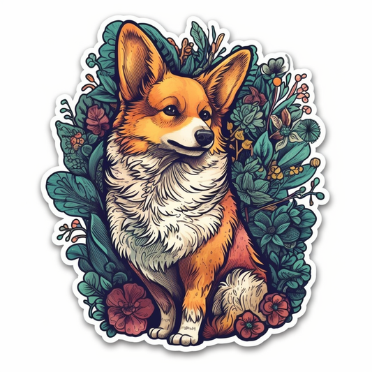Corgi Dog Vinyl Decal Sticker for Car, Laptop, Tumbler and more # 003557