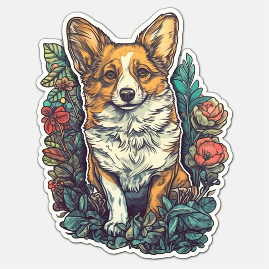 Corgi Dog Vinyl Decal Sticker for Car, Laptop, Tumbler and more # 003555