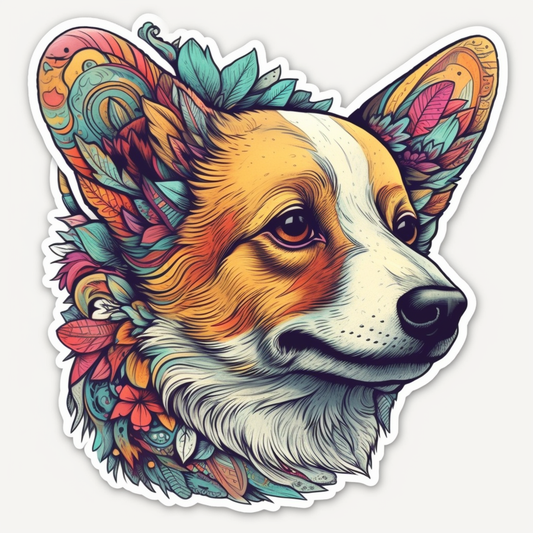 Corgi Dog Vinyl Decal Sticker for Car, Laptop, Tumbler and more # 003548
