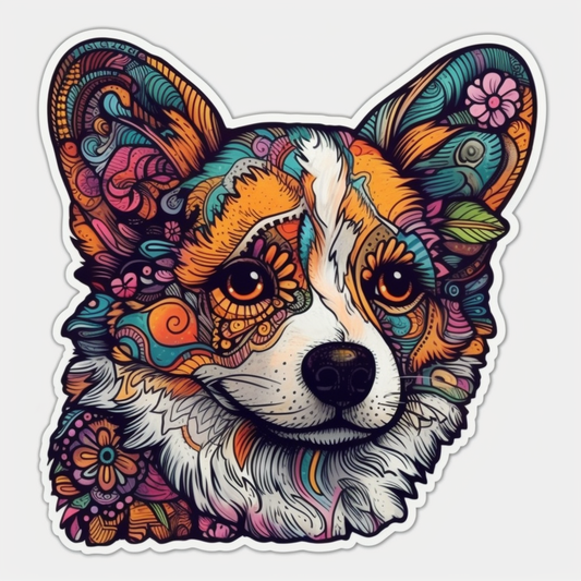 Corgi Dog Vinyl Decal Sticker for Car, Laptop, Tumbler and more # 003556