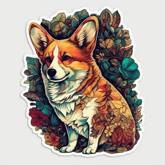 Corgi Dog Vinyl Decal Sticker for Car, Laptop, Tumbler and more # 003558