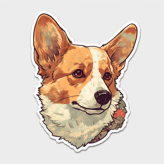 Corgi Dog Vinyl Decal Sticker for Car, Laptop, Tumbler and more # 003609