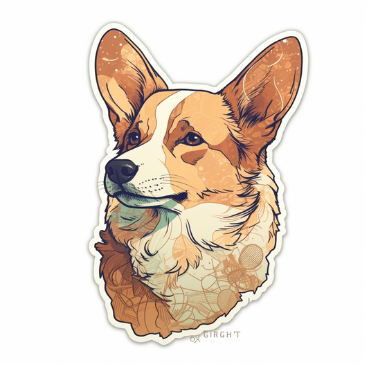 Corgi Dog Vinyl Decal Sticker for Car, Laptop, Tumbler and more # 003603