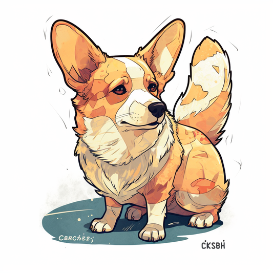 Corgi Dog Vinyl Decal Sticker for Car, Laptop, Tumbler and more # 003602