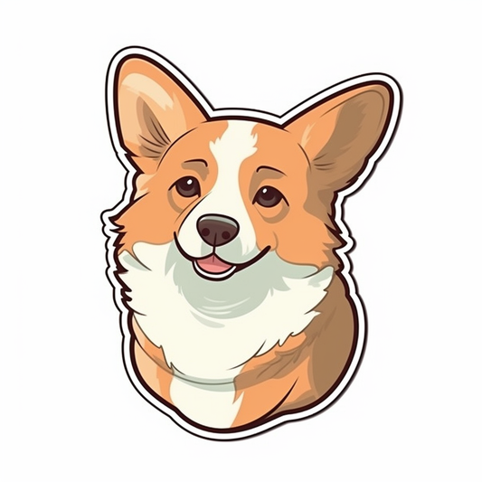 Corgi Dog Vinyl Decal Sticker for Car, Laptop, Tumbler and more # 003537