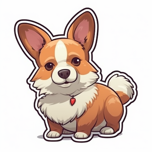 Corgi Dog Vinyl Decal Sticker for Car, Laptop, Tumbler and more # 003546