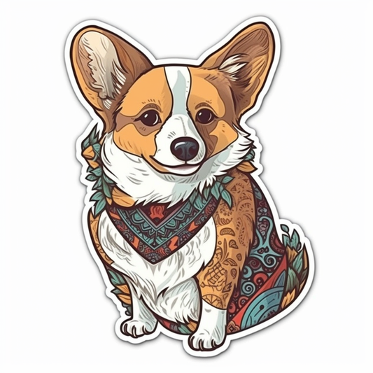 Corgi Dog Vinyl Decal Sticker for Car, Laptop, Tumbler and more # 003563