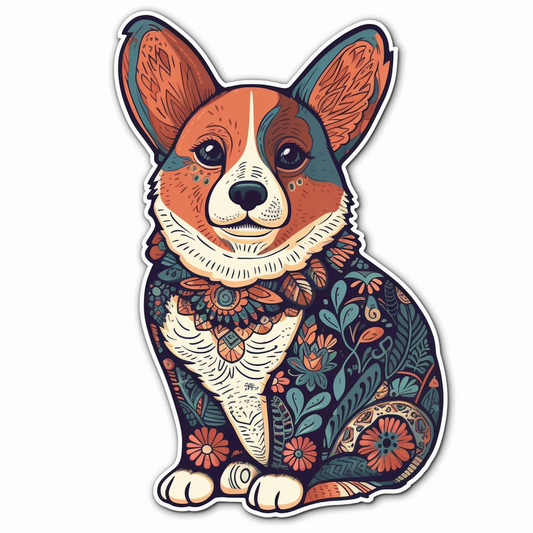 Corgi Dog Vinyl Decal Sticker for Car, Laptop, Tumbler and more # 003570