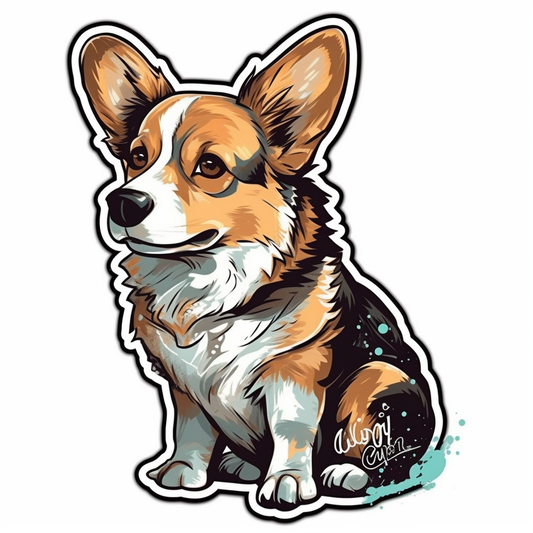 Corgi Dog Vinyl Decal Sticker for Car, Laptop, Tumbler and more # 003568
