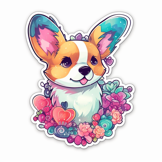 Corgi Dog Vinyl Decal Sticker for Car, Laptop, Tumbler and more # 003574
