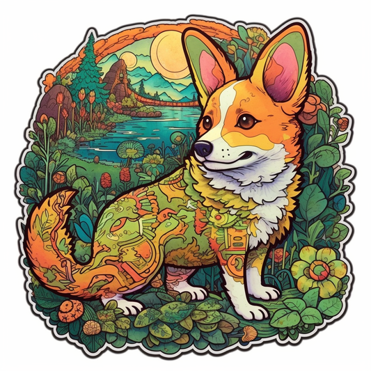 Corgi Dog Vinyl Decal Sticker for Car, Laptop, Tumbler and more # 003585