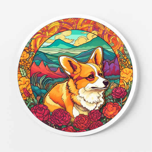 Corgi Dog Vinyl Decal Sticker for Car, Laptop, Tumbler and more # 003587