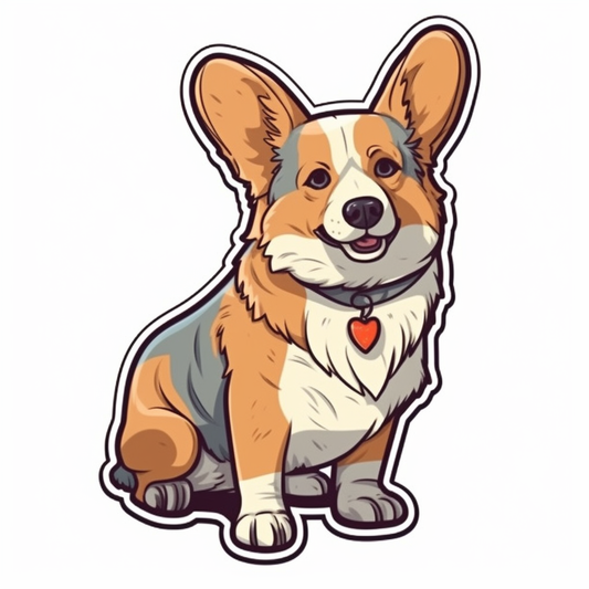 Corgi Dog Vinyl Decal Sticker for Car, Laptop, Tumbler and more # 003598