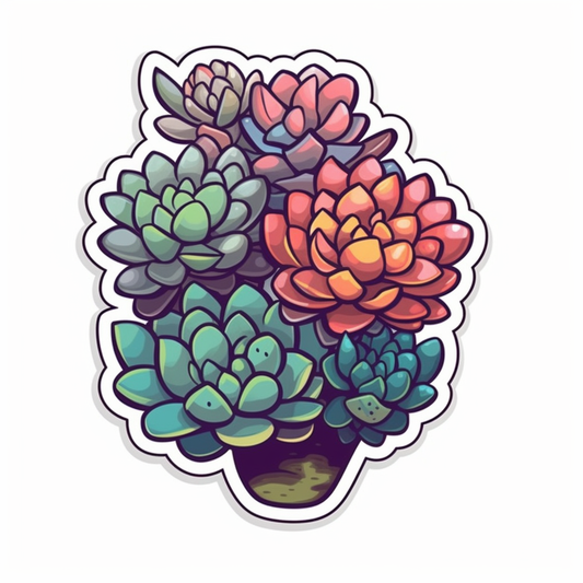 Crassula Succulent Vinyl Decal Sticker for Car, Laptop, Tumbler and more # 006682