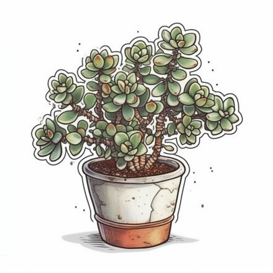 Crassula Succulent Vinyl Decal Sticker for Car, Laptop, Tumbler and more # 006689