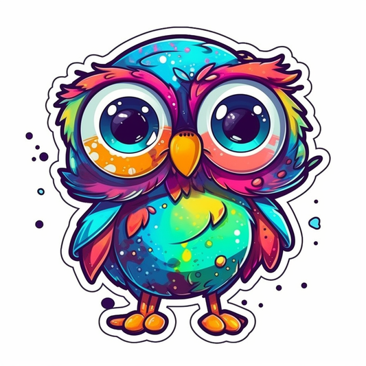 Cute and Adorable Owl  Vinyl Decal Sticker for Car, Laptop, Tumbler and more # 008043