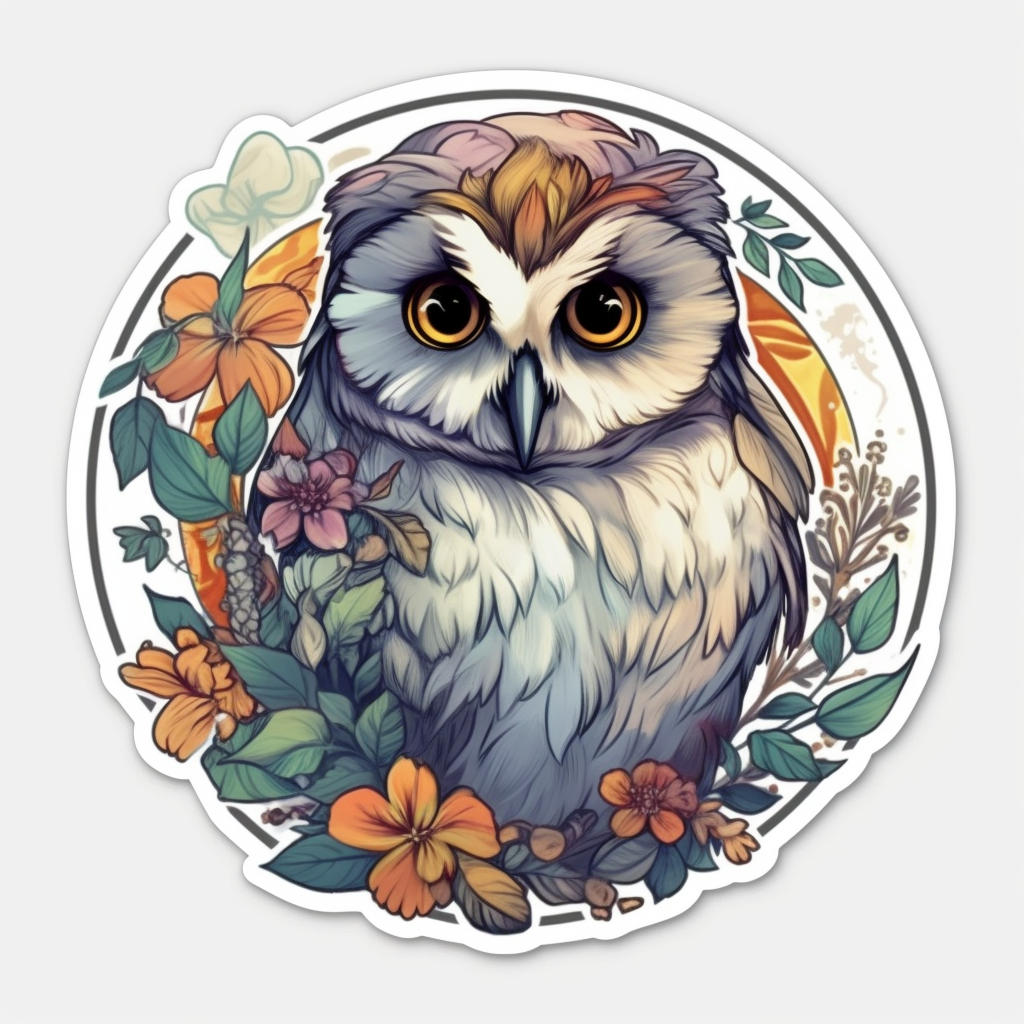 owl Vinyl Decal Sticker for Car, Laptop, Tumbler and more # 008086
