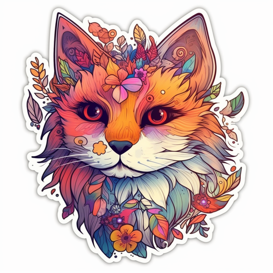 Cute Cat Vinyl Decal Sticker for Car, Laptop, Tumbler and more # 003974