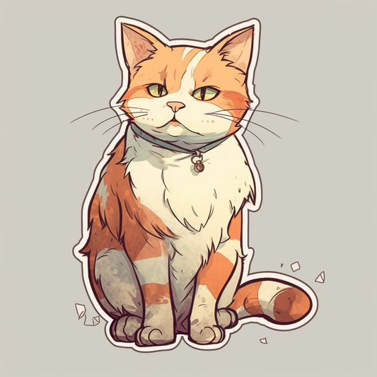 Cute Cat Vinyl Decal Sticker for Car, Laptop, Tumbler and more # 004005